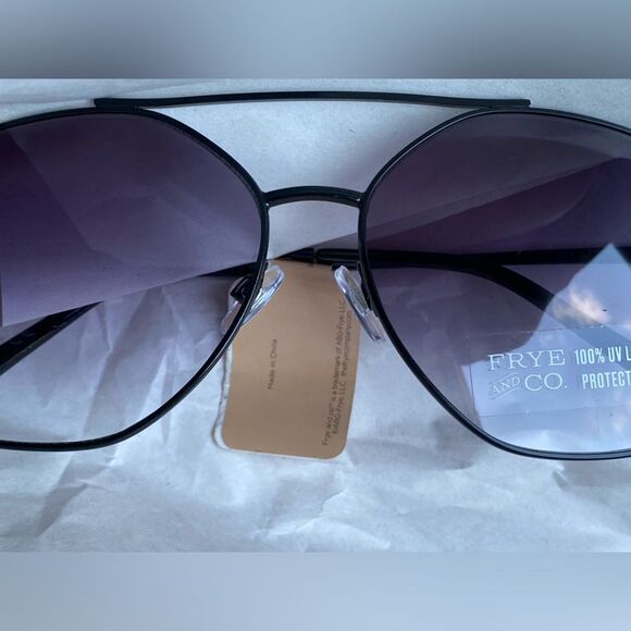Frye Black Aviator Sunglasses main image 7